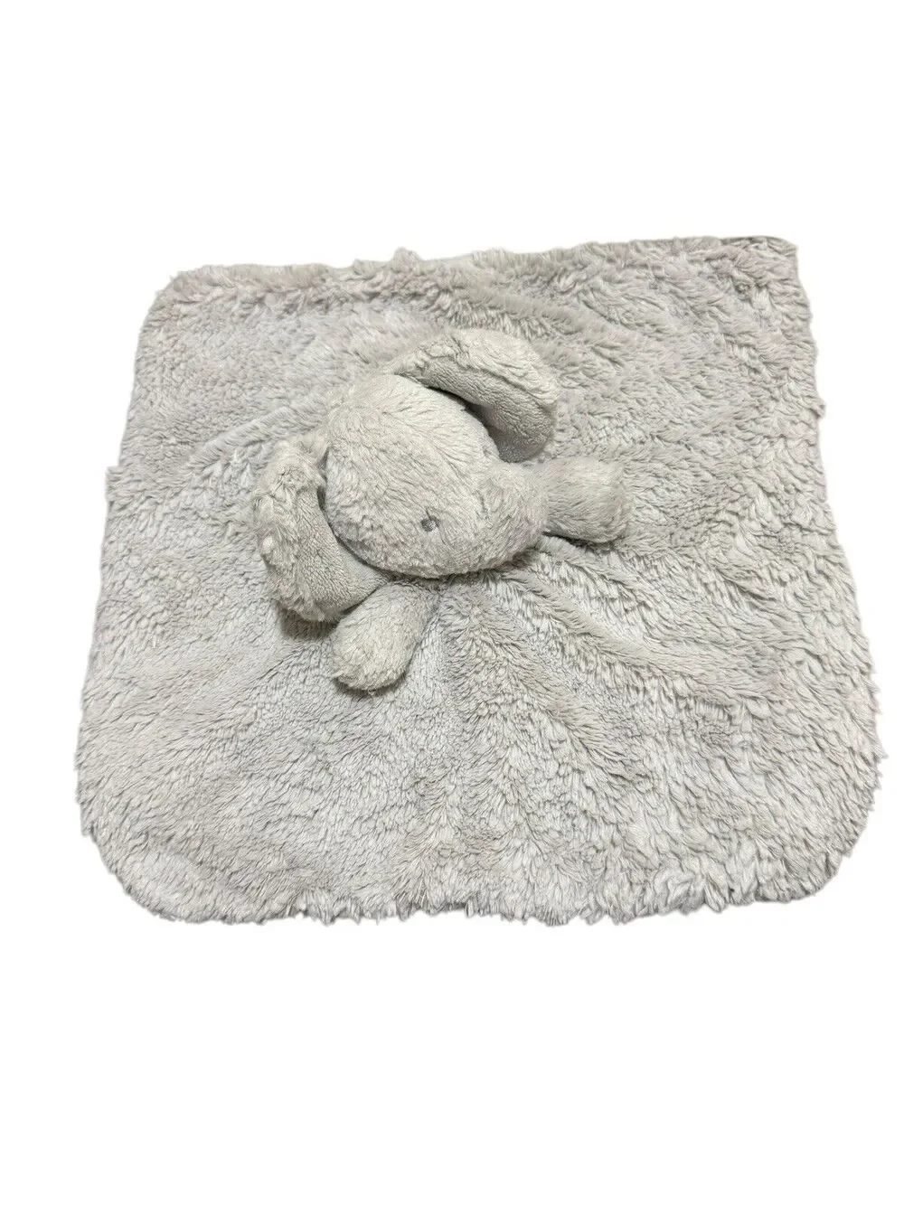 Koala Baby Gray Elephant Plush Security Blanket Rattle Fluffy Lovey 13.5”x13.5”